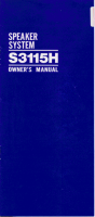 Yamaha S-3115-H - Owners Manual